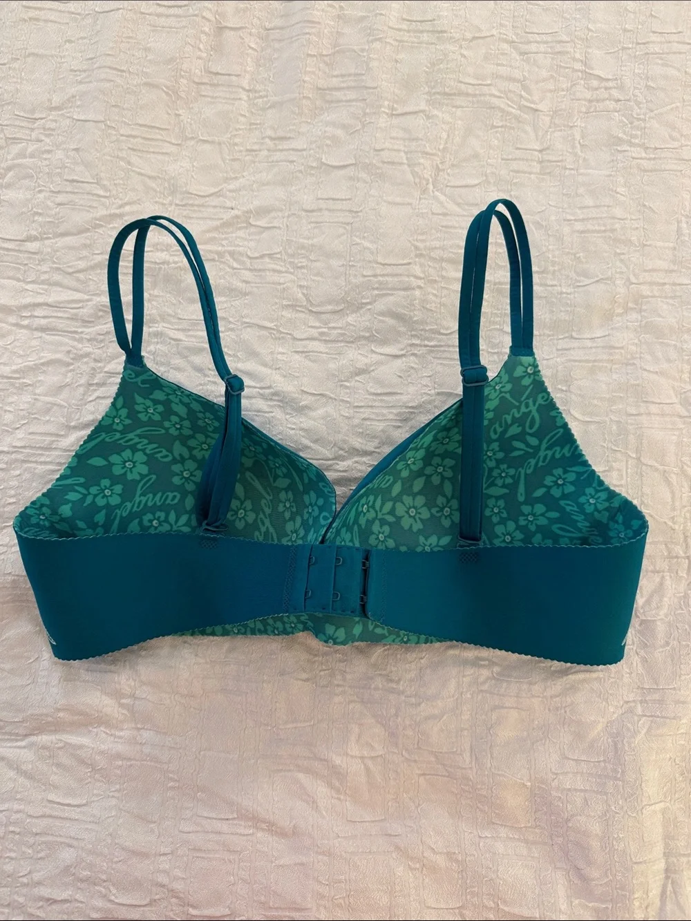 Victoria’s Secret Angels Secret Embrace Teal Floral Padded Push-Up Bra 36C - Picture 3 of 8